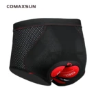 Велосипедные амортизирующие шорты COMAXSUN, с силиконовыми вставками 5D, черные, нижнее белье для велоспорта, велосипедные шорты, нижнее белье 07