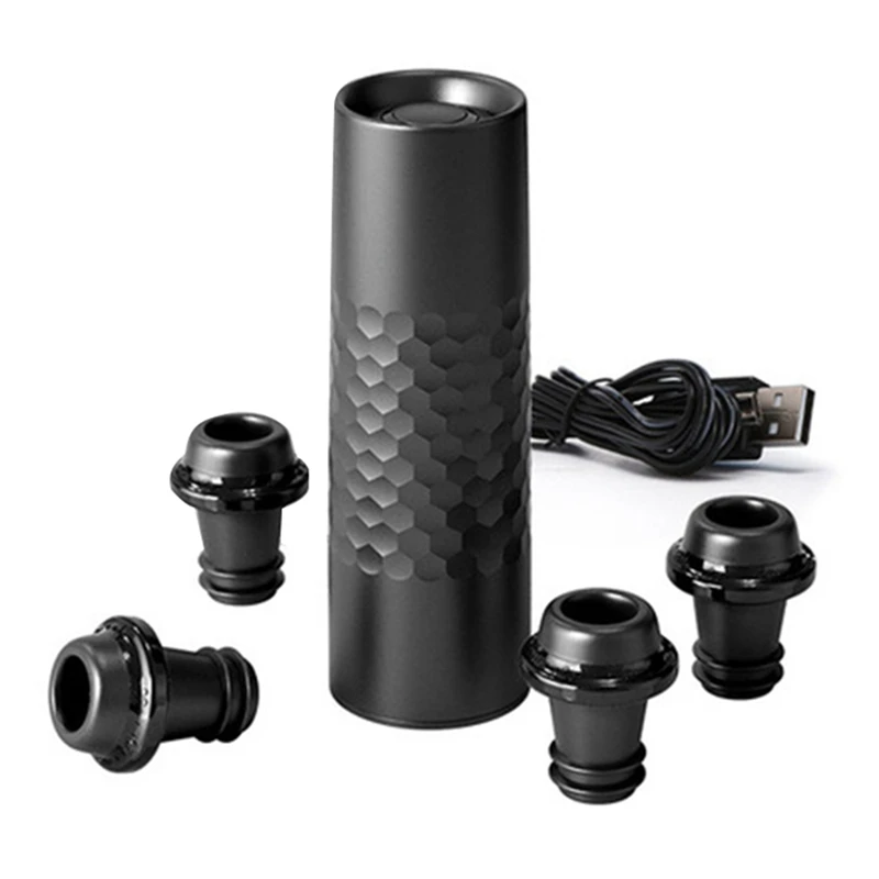 

Wine Stoppers Automatic Wine Saver Vacuum Pump With 4 Reusable Wine Bottle Stoppers Sealer Keeps Wine Fresh Up To 7 Days