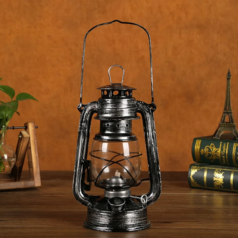 Ретро Винтаж светодиодный масляная лампа Портативный Фонари керосиновая