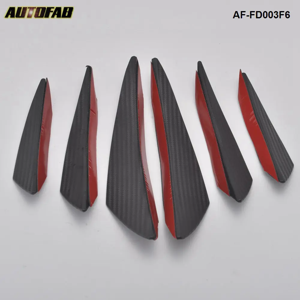AUTOFAB 6 шт./лот универсальный Передний Бампер разделитель для губ ребра спойлер
