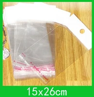 hanging hole poly packing bags 15x26cm with self adhesive seal opp bag poly wholesale 500pcslot