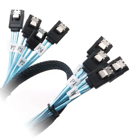 Кабель 4 sata–4 sata sas 6 SATA–6 SATA SATA III 6 Гбит/с Кабель SAS для сервера SATA 7-контактный кабель для передачи данных 0,5 м 1 м