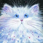 Картина с котом Ким хакинсом, алмазная 5D картина сделай сам, мультяшное животное, кот, полноразмерная вышивка, мозаика, украшение для дома