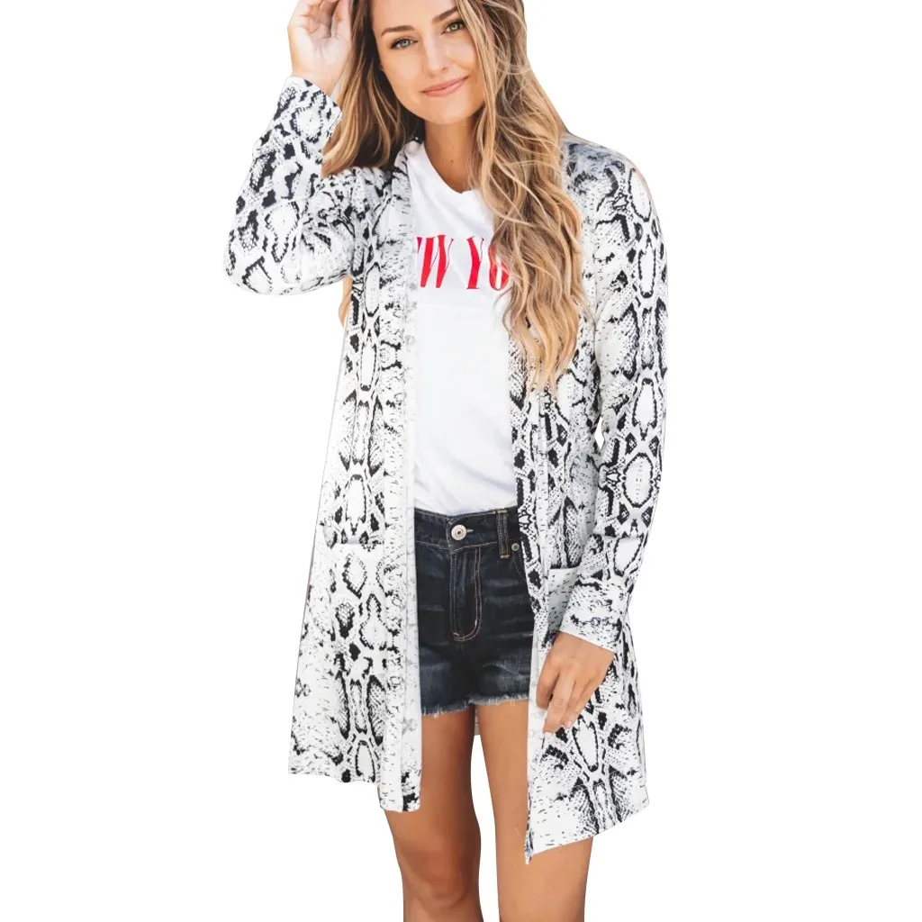 Зимняя одежда женский кардиган с длинным рукавом Повседневная Свободная верхняя