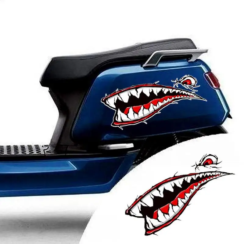 2 шт. наклейки с зубцами акулы ПВХ автомобиль яхта лодка наклейка кольцо синие