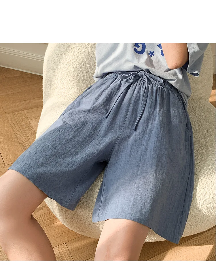 

Shorts Women Fashion Casual High Fashion Waist Pocket With Sashes Trouser Hrarjuku one
