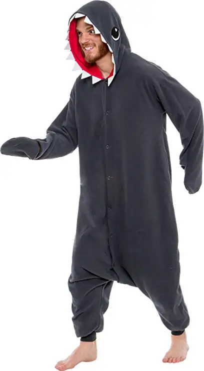 Kigurumi, Пижама для взрослых, костюм для косплея, серая акула, Onesie Lemur, одежда для сна, домашняя одежда, пижамы унисекс, одежда для вечеринок для женщин и мужчин