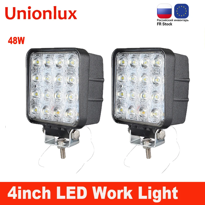 

Светодиодный рабочий светильник, 4-дюймовый точечный квадратный светильник для внедорожников, лодок, кроссоверов, квадроциклов, грузовиков...