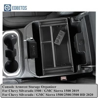 armrest box storage for gmc sierra 1500 2019 stowing tidying car organizer internal accessories sierra 150025003500 hd 2020