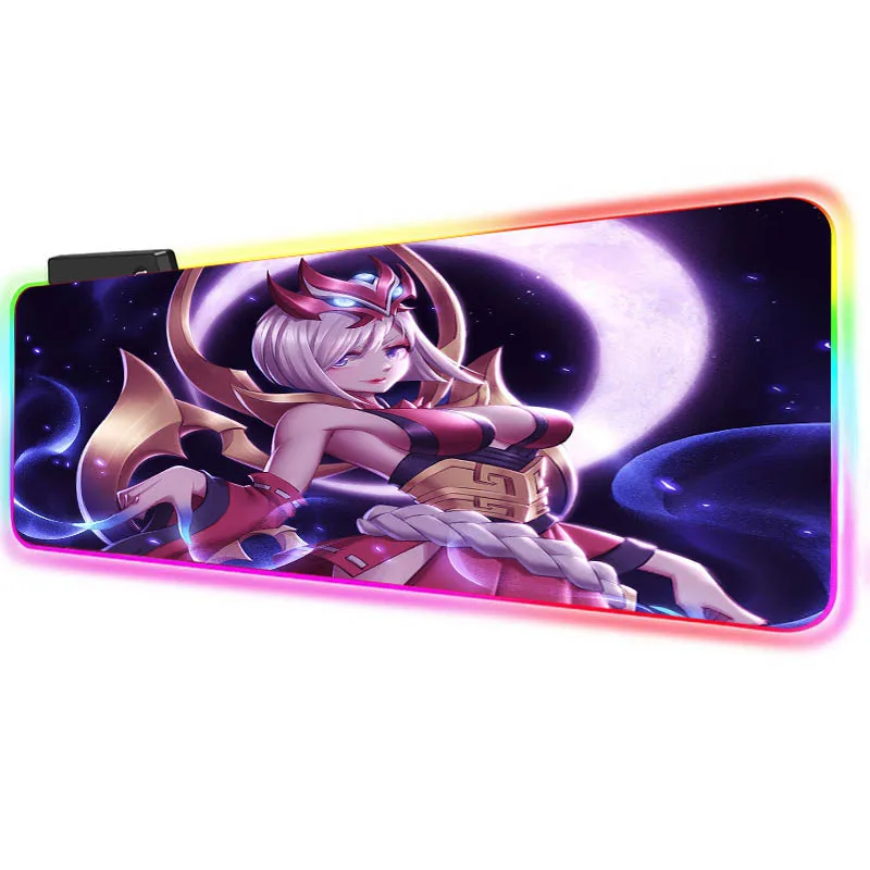 Игровой компьютерный коврик для мыши MRGBEST RGB девочек большой XXL игровой
