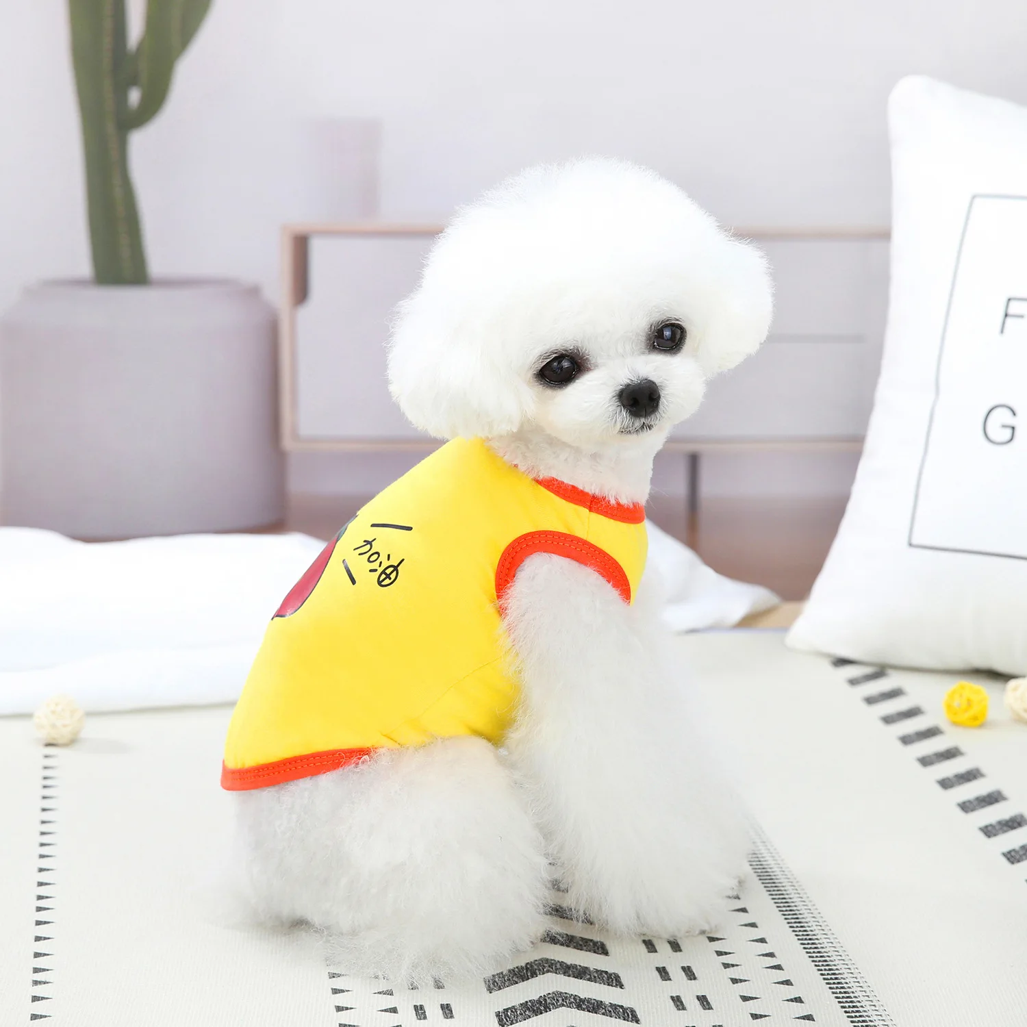 

Dogs Vests 3 Color Fruit Cute Print Pet Vest Summer Cotton Comfortable Puppy Clothing Thin and Light Cat Dog Clothes