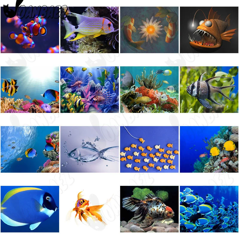 

Modern Deep Sea Animal Diamond Painting 5D Diy Wall Art Lantern Fish Diamond Mosaic Poster Room Home Decoration Gift