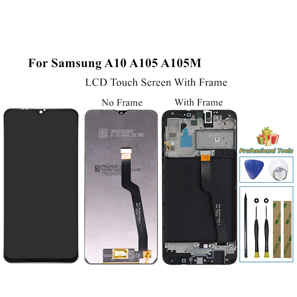 

ЖК-дисплей для SAMSUNG Galaxy A10 2019 A105 A105M/DS A105F/DS A105FN/DS A105G/DS, дисплей, сенсорный дигитайзер в сборе с рамкой и инструментами