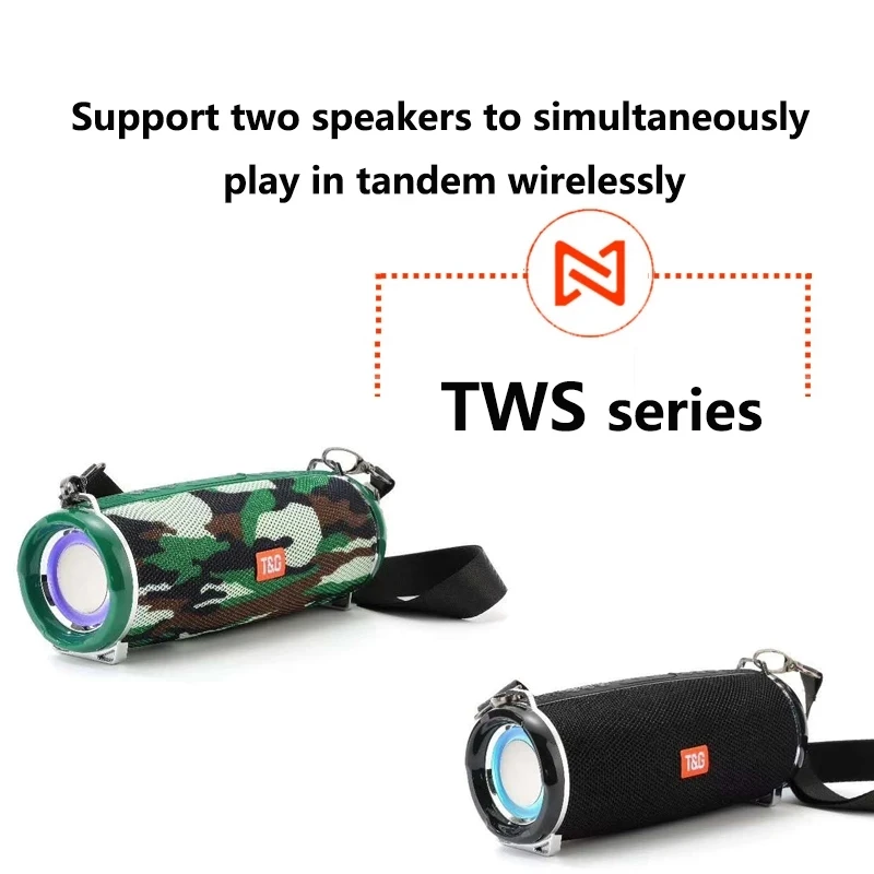 20w high-power subwoofer portable wireless stereo speaker outdoor waterproof LED flash support TWS FM usb AUX som | Электроника
