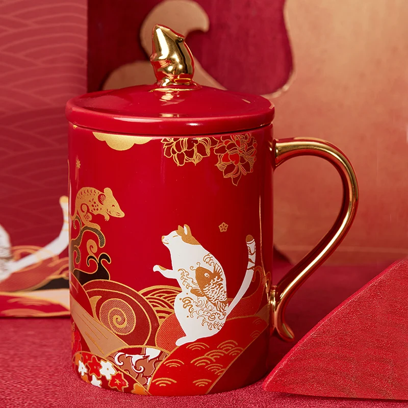 

Керамическая чашка Fortune Cat, большая емкость для творчества