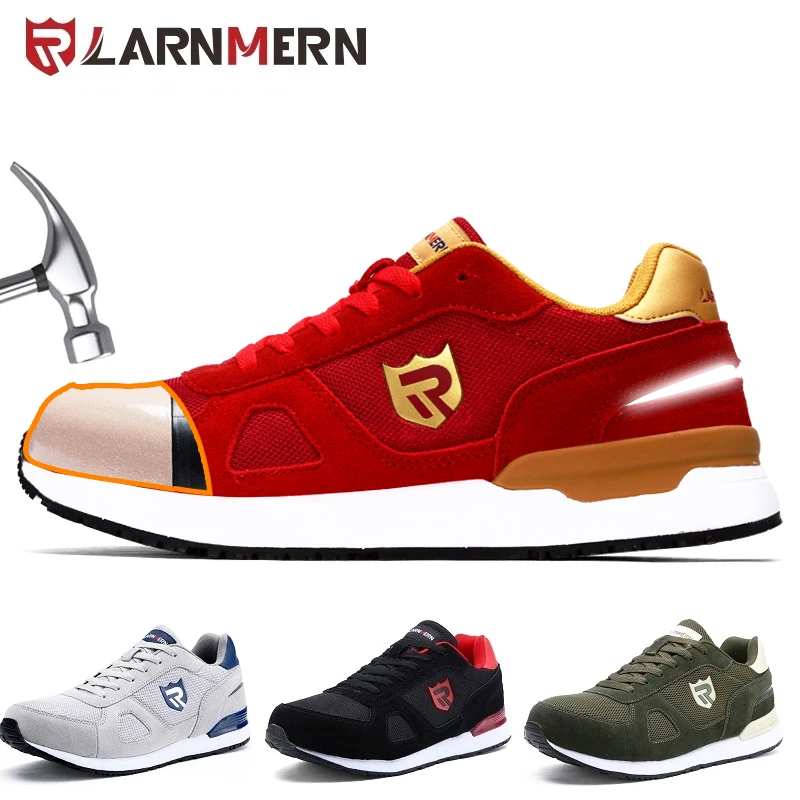 LARNMERN/Мужская Рабочая безопасная обувь со стальным носком Строительные кроссовки