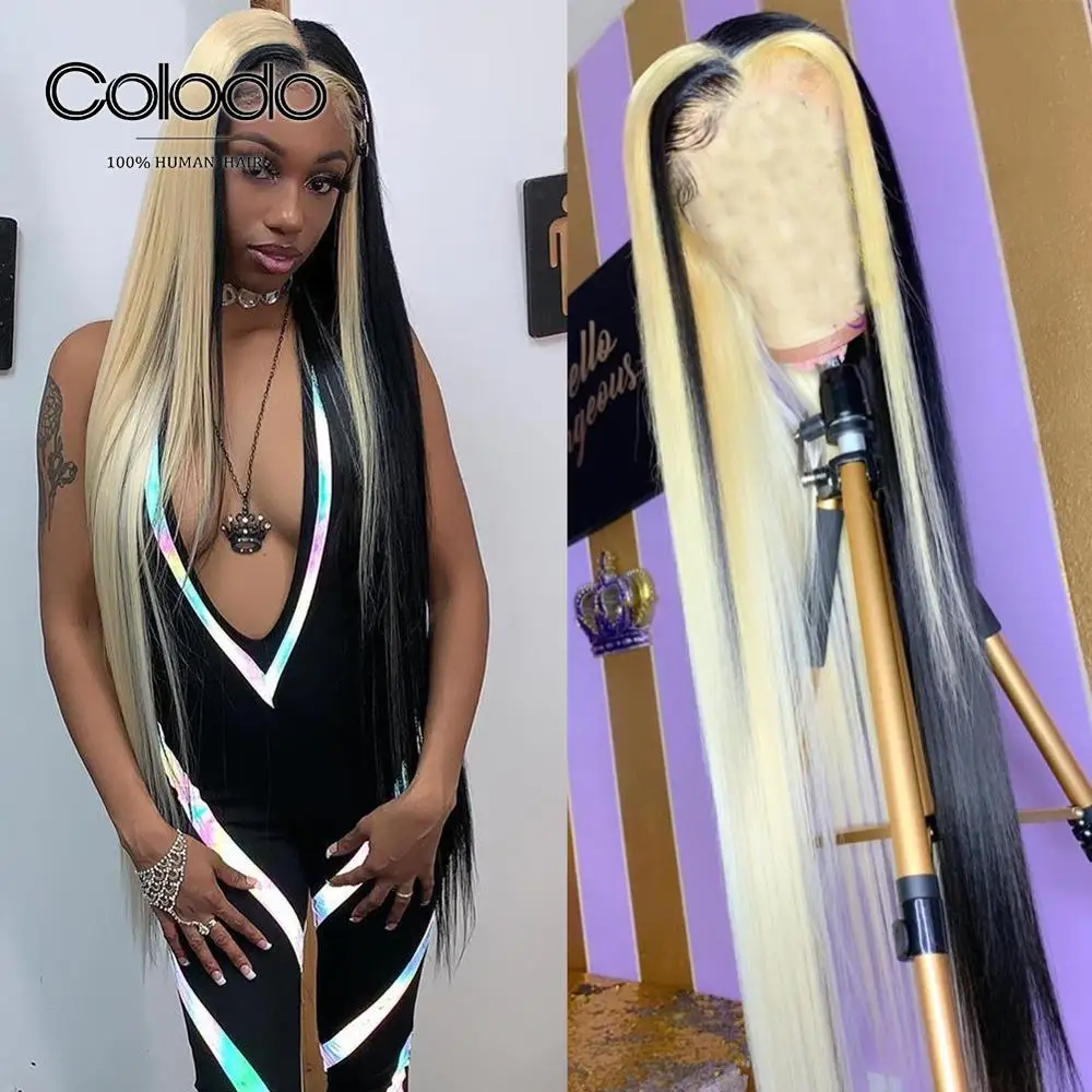 COLODO 613 кружевной передний парик предварительно выщипанный половинный красный