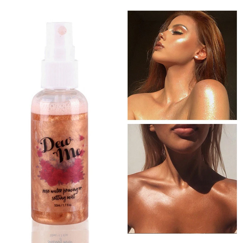 Перламутровый хайлайтер бронзер жидкий спрей Осветляющий Увлажняющий мерцающий