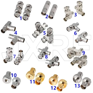 Адаптер радиочастотный BNC папа-2 BNC мама T-образный адаптер для системы видеонаблюдения CCTV камеры безопасности, 2 шт.