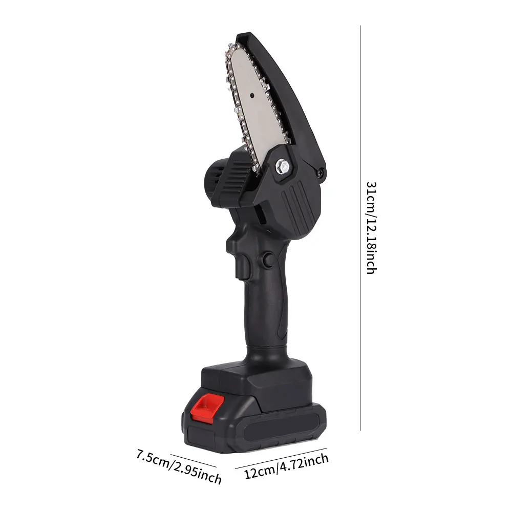 

Mini Electric Chainsaw Cordless Handheld Pruning Saw With Led Light Portable Battery Wood Cutter Home Garden Logging Power Tool