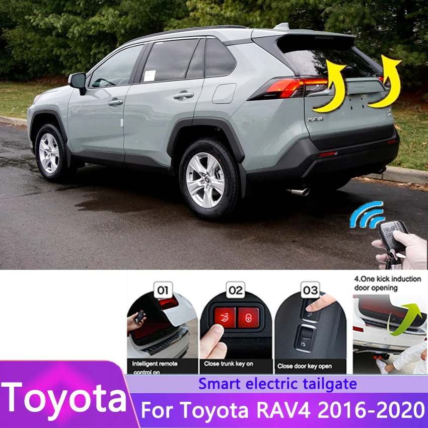

Электрическая задняя дверь для Toyota RAV4 2016-2020, Электрический багажник с подъемником, интеллектуальная задняя дверь автомобиля