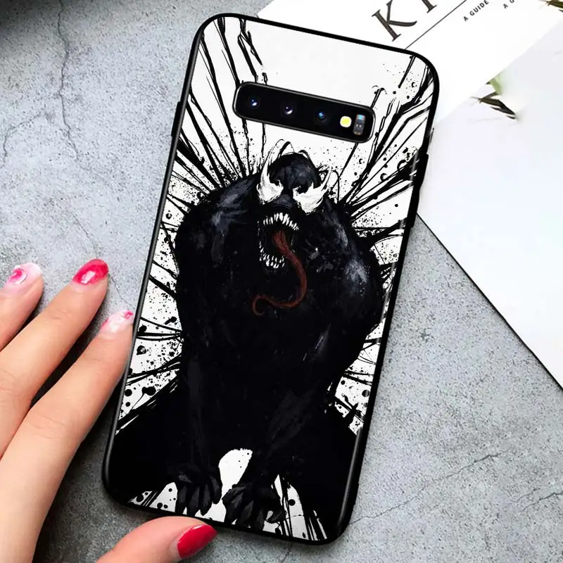 

Venom Marvel cool for Samsung Galaxy S21 Ultra Plus Note 20 10 9 8 S10 S9 S8 S7 S6 Edge Plus Black Soft Phone Case