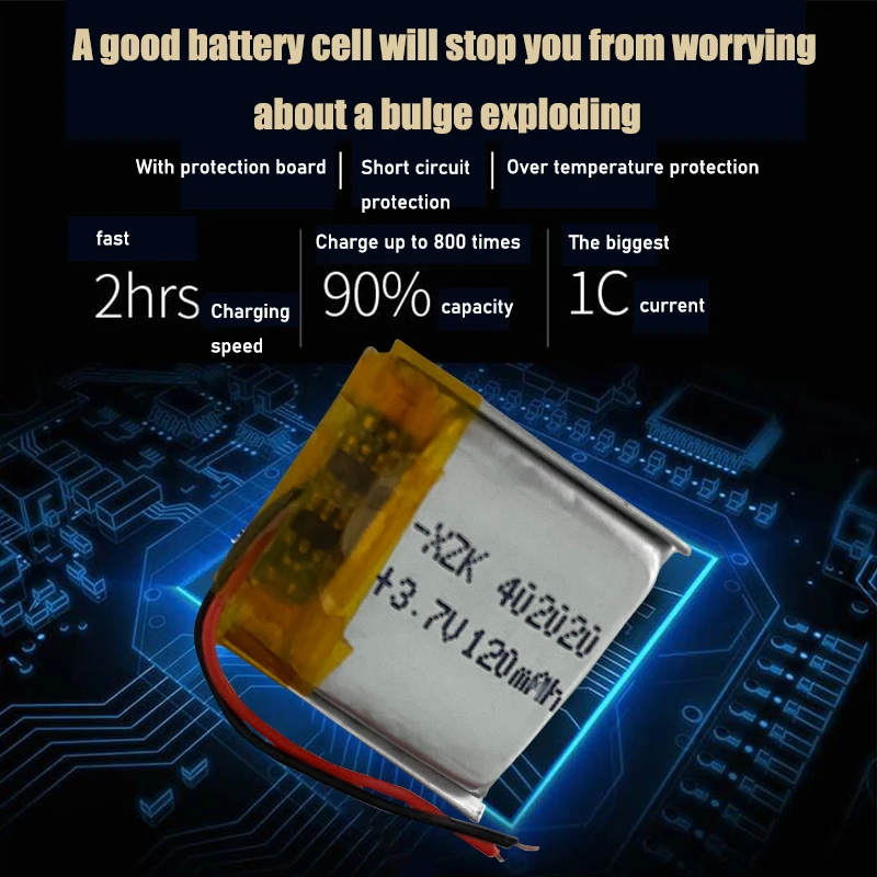 3 7v 120mah 402020 lithium polymer lipo rechargeable battery power for mp3 phone electronic device bluetooth pen free global shipping