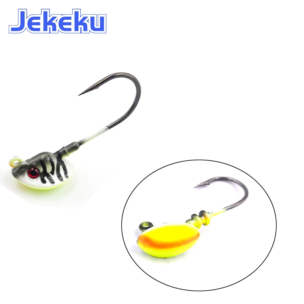 JEKEKU горячая распродажа 3 шт. открытые приманки из свинца искусственная голова 7 г