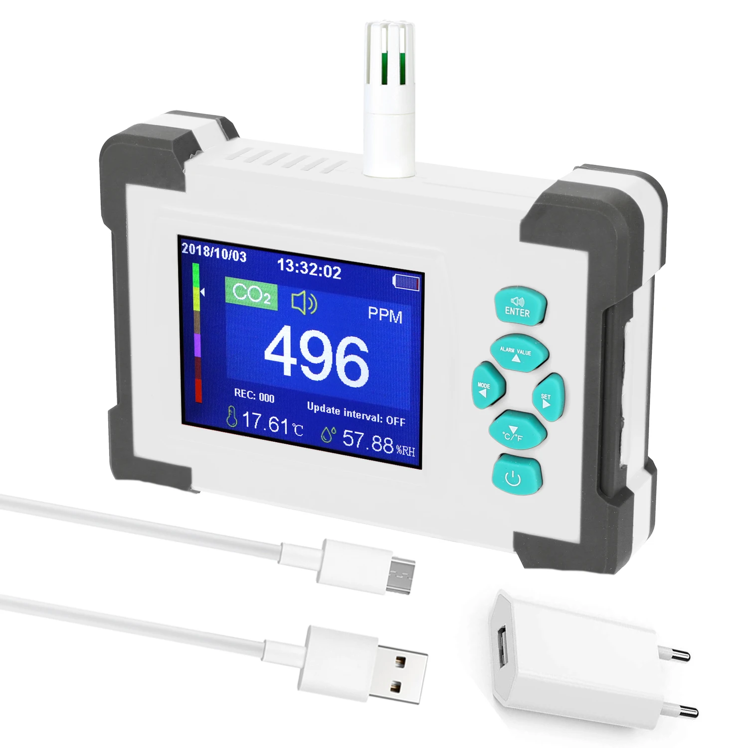 Детектор качества воздуха детектор CO2 измеритель углекислого газа лазерный