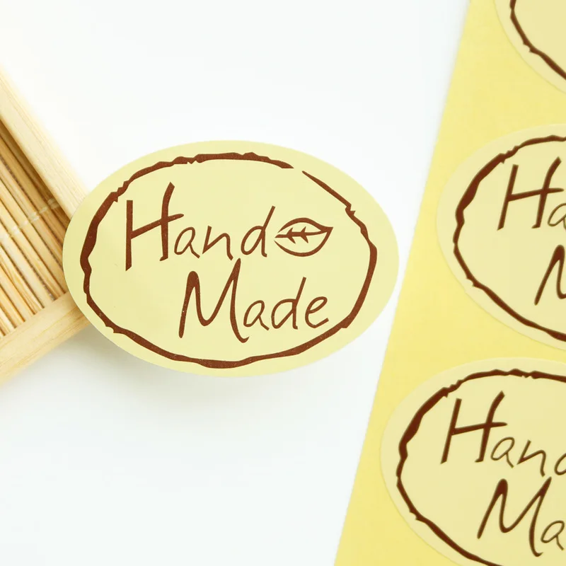 100 шт. бумажные стикеры сделай сам многофункциональные овальные Стикеры для