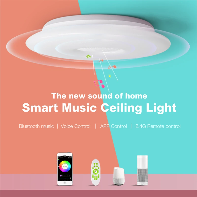 Goede Offdarks Smart Plafondlamp LXD-XG36-SP Wifi Voice Control Speaker App Afstandsbediening Muziek Lamp Lantaarn Voor Slaapkamer Verstelbare