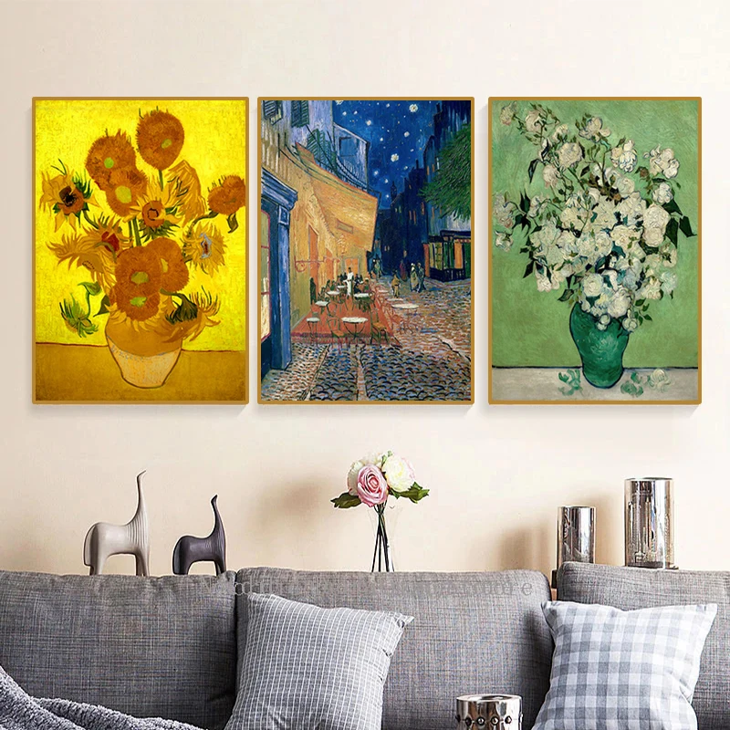 Картины с изображением звездного неба на холсте картины подсолнуха и плакаты для