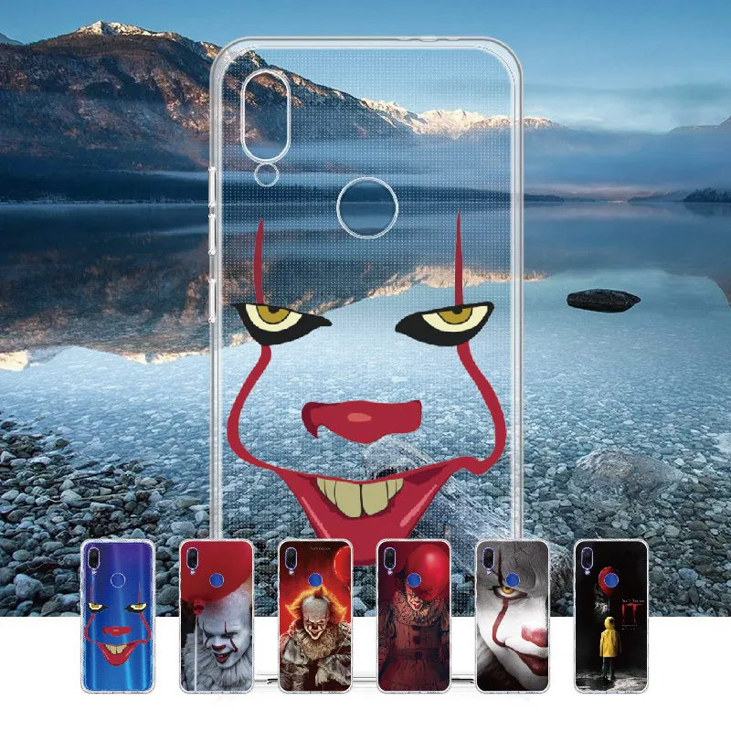 Мягкий прозрачный защитный чехол Pennywise для Xiaomi Mi Redmi Note 5 6 7 8 9 10 lite Pro Plus | Мобильные