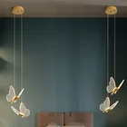 Современный светодиодный подвесной светильник Thrisdar s Nordic Butterfly, подвесной светильник в виде бабочки, лампы для столовой, бара