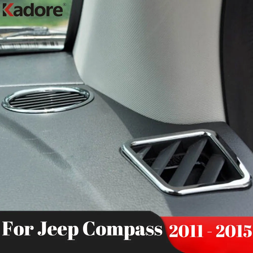 4 шт. хромированные аксессуары для салона автомобиля Jeep Compass 2011 2012 2013 2014 2015 |