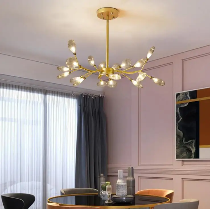 Firefly chandelier living room lamp modern simple creative personality branch atmosphere net red Nordic | Освещение