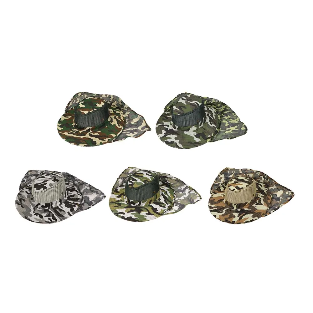 Уличная Складная камуфляжная шляпа зимняя дышащая сетчатая с широкими полями