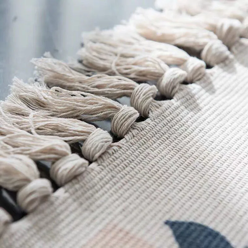 home boho decor nordic fresh style tassel bohemia handmade cotton macrame anti slip woven bedroom door floor bath mat rug carpet free global shipping