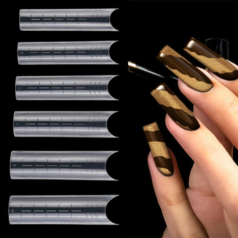 

Tips Forms Mold Half Full Cover Quick Building Poly UV Gel Extension Tools Dual Nail Forms Stilettos Fake Tips Manicure Tools