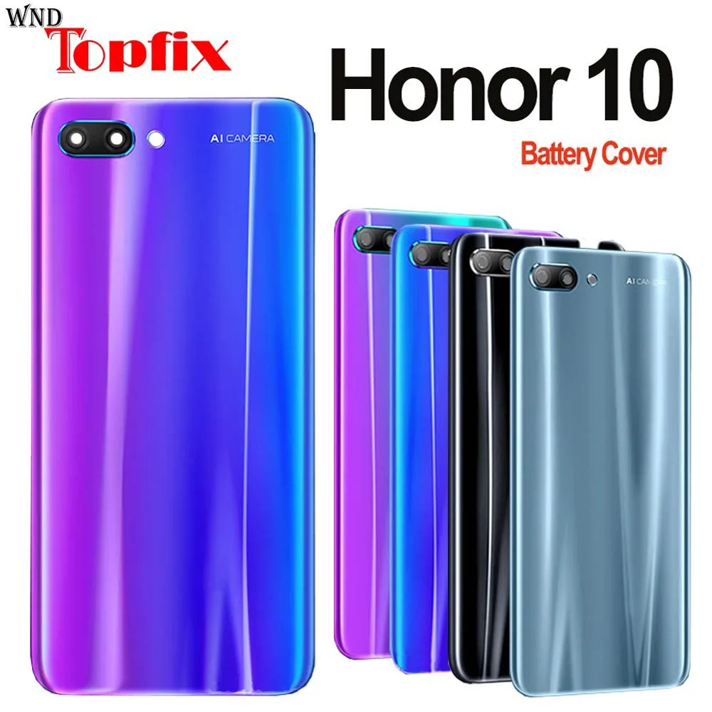 Задняя крышка батарейного отсека для Huawei Honor 10 стеклянная корпуса Honor10 Крышка