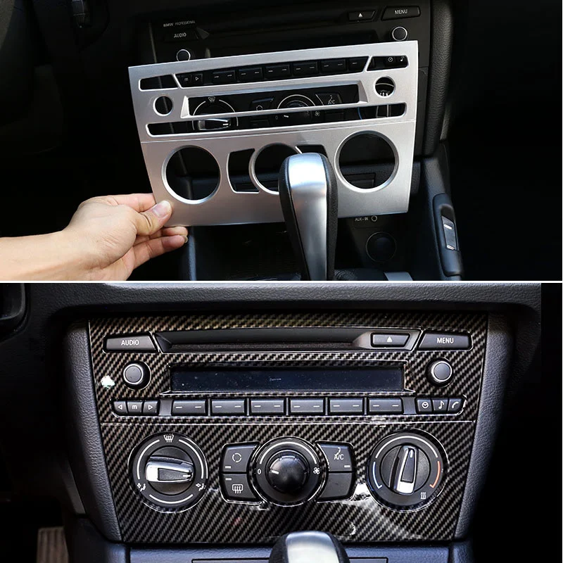 

Carbon Fiber Style Car Interior Center Control CD Panel Volume Frame Cover Sticker Trim For BMW X1 E84 2011 2012 2013 2014 2015