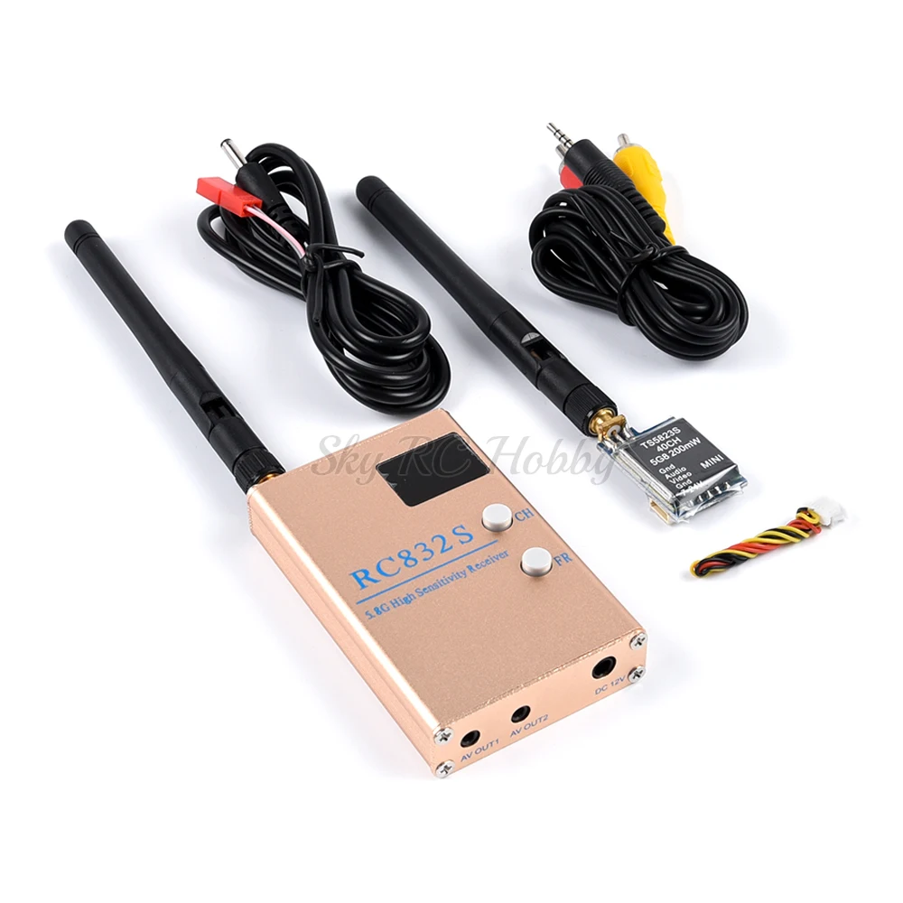 Съемкой от первого лица RC832 RC832S 48CH 600 мВт приемник + TS5823S TS5823 5 8G 200 40CH AV передатчик