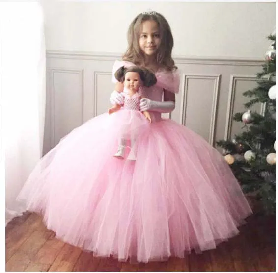 

Pink Princess Kids Girls Tutu Dresses Tulle Straps Butterfly Flower Children Princess Children Dresses Kids Clothes