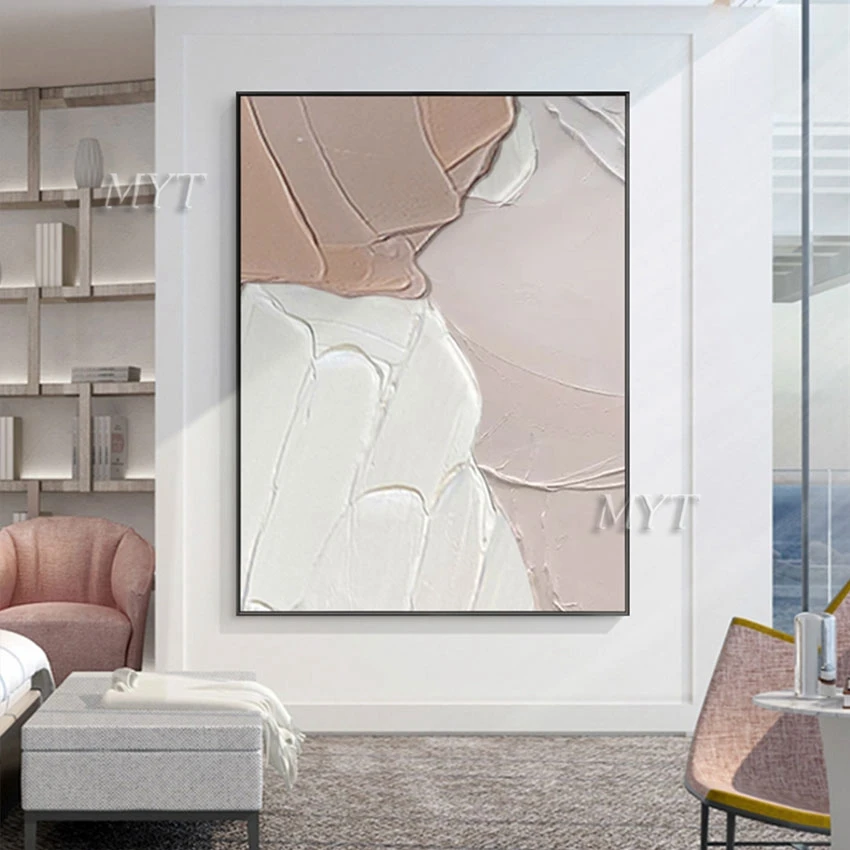 

Простой дизайн, теплый цвет, абстрактный нож, производство, картина маслом, искусство, чистая ручная бескаркасная картина маслом, искусство