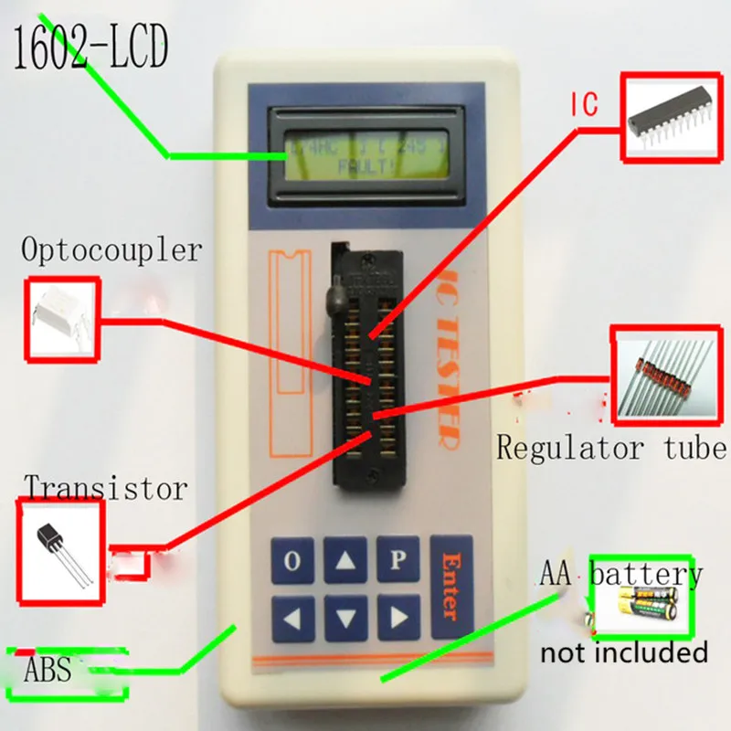 Portable Integrated circuit tester IC testers transistor Meter online maintenance Digital LED ic | Инструменты