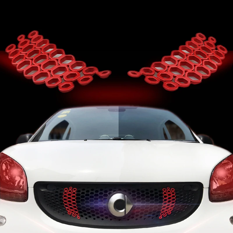 Решетка украшения Чистая красная пластиковая сотовая декоративная наклейка для