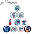 10 шт., Круглые Стеклянные Кабошоны, 12182025 мм