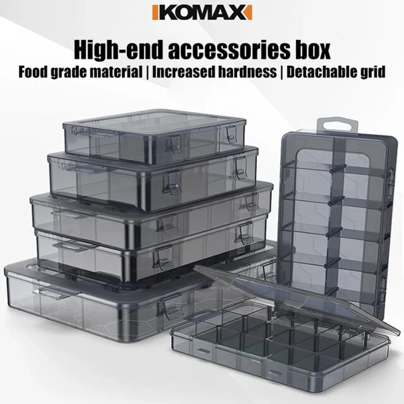 

Multi-compartment box Transparent screw storage box Electronic component compartment box Small accessory tool compartment box