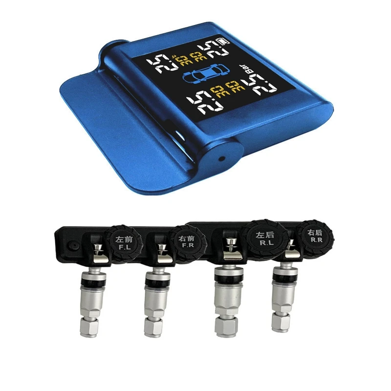 

Solar TPMS Car Tire Pressure Alarm Monitoring System Internal Automatic Alarm System Temperature Warning