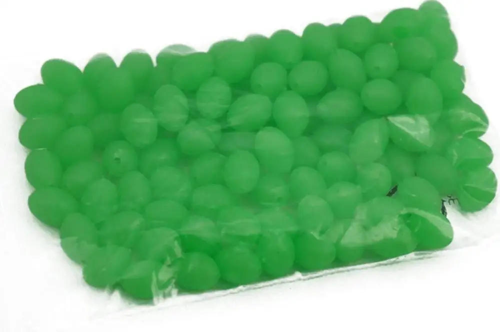 (Упаковка из 100 шт.) светящийся светится в темноте бисер притягивает рыбу приманки